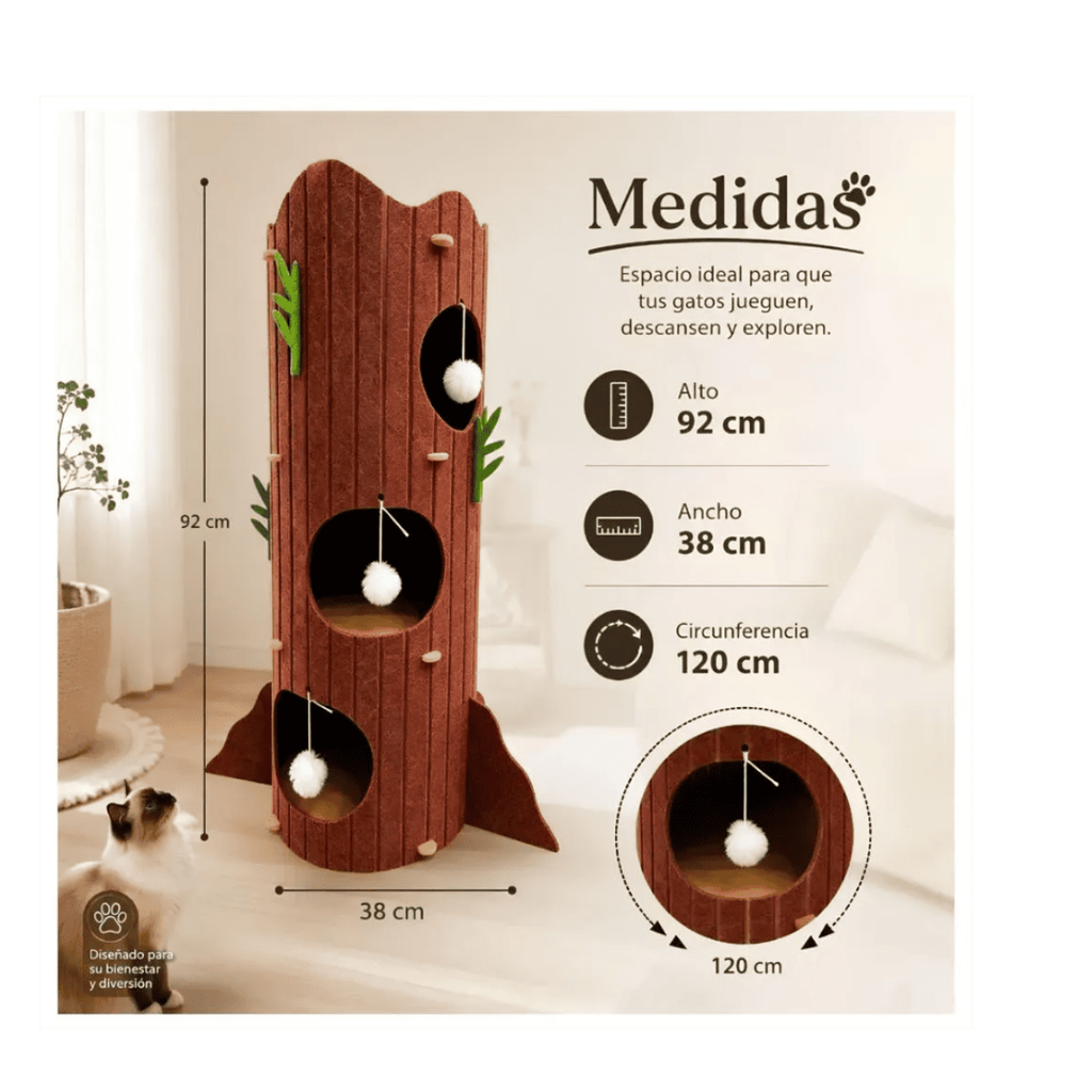 Arbol Rascador Gatos Torre Juego Mascota