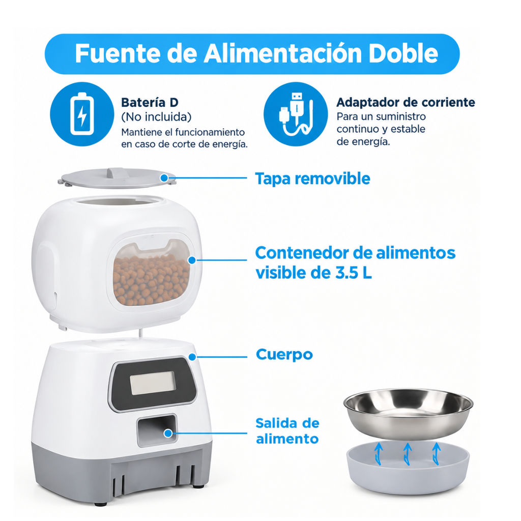 Comedero Automático Inteligente Mascotas
