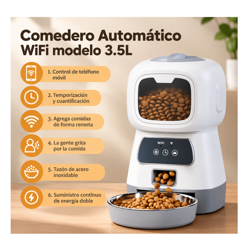 Comedero Automático Inteligente Mascotas